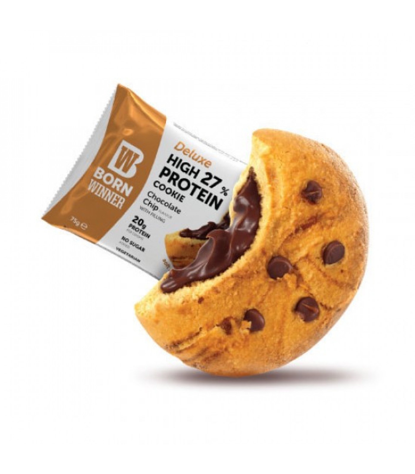 BORN WINNER Deluxe High 27% Protein Cookie Chocolate Chip 75 гр